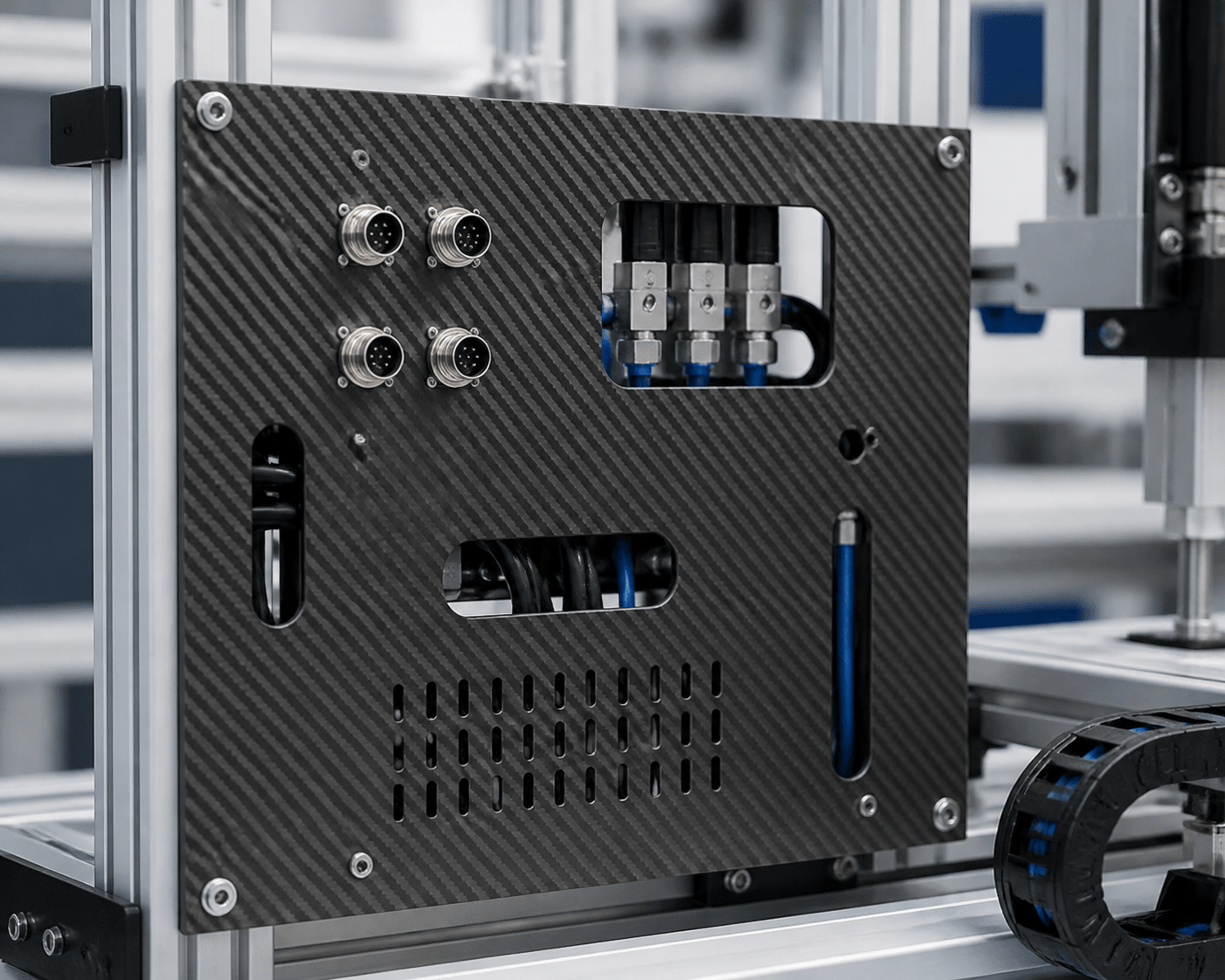 Illustrative CNC-cut panels and brackets application context