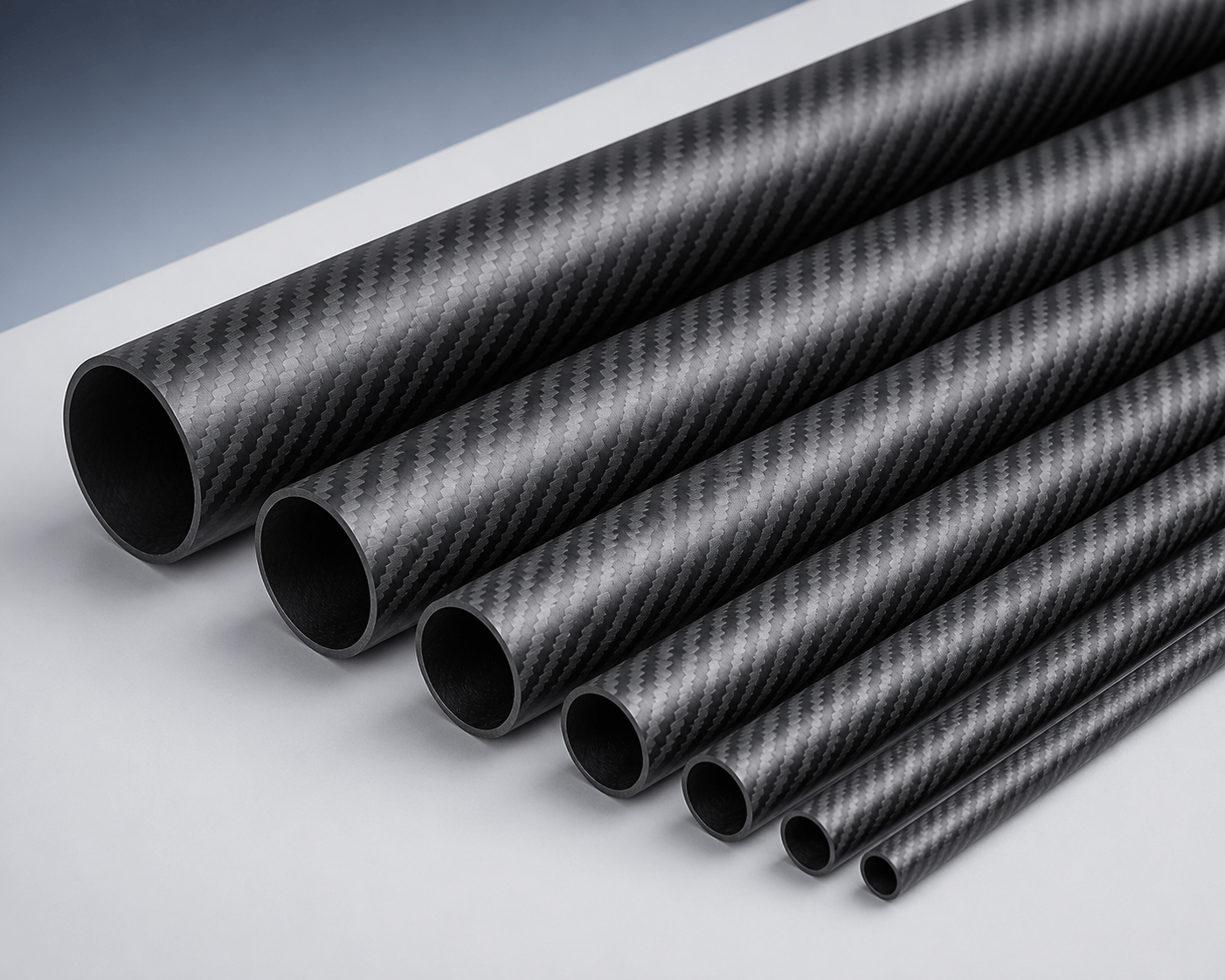 3K Matte Roll-Wrapped Carbon Fiber Tube — hero view